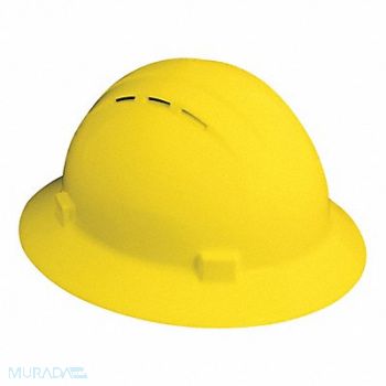ERB SAFETY J5464 Hard Hat Type 1 Class C Ratchet Yellow, 53EA73