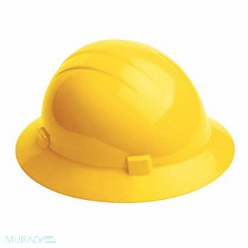 ERB SAFETY J5467 Hard Hat Type 2 Class E Ratchet Yellow, 53EA90