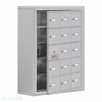 SALSBURY INDUSTRIES Locker 5x3Lckrs Slvr 31 x24 x9, 53FM89