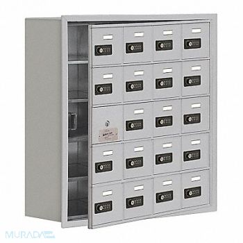 SALSBURY INDUSTRIES Locker 5x4Lckrs Slvr 30 x29 x9, 53FM92