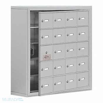 SALSBURY INDUSTRIES Locker 5x4Lckrs Slvr 31 x30.5 x9, 53FM93