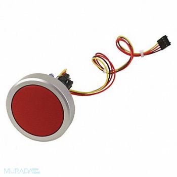 HUBBELL GAI-TRONICS Round Push-Button Kit Red Plastic, 53GV76