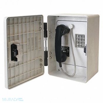 HUBBELL GAI-TRONICS Telephone Analog Gray Surface Mount, 53GW52