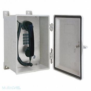 HUBBELL GAI-TRONICS Telephone Analog Gray Surface Mount, 53GW83