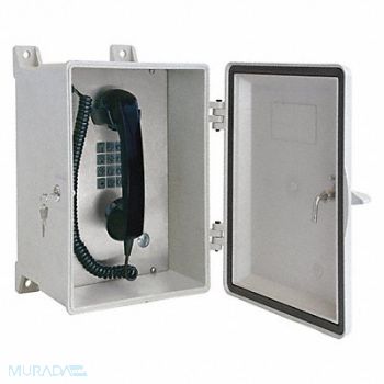 HUBBELL GAI-TRONICS Telephone Analog Gray Surface Mount, 53GW84