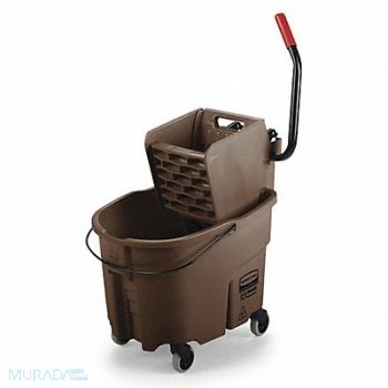 RUBBERMAID COMMERCIAL PRODUCTS E4108 Mop Bucket and Wringer Brown 8 3/4 gal, 53GX75