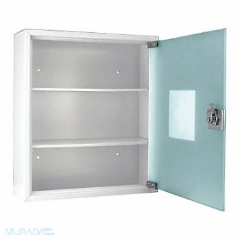 BARSKA Wall Supply Cab 18-3/4 H White 1 Door, 53JF45