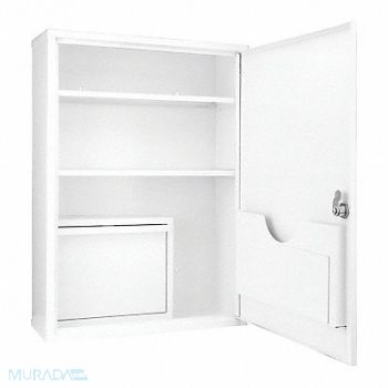 BARSKA Wall Supply Cab 20-3/4 H White 1 Door, 53JF46