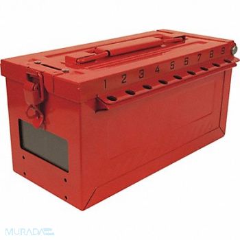 MASTER LOCK Group Lockout Box Red 5-43/64 H, 53JH78