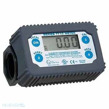 FILL-RITE Flowmeter For 1 Pipe BSPT 2 to 35 gpm, 53JM49