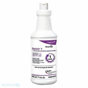 DIVERSEY DisinfectantCleaner CherryAlmd 32oz PK12, 53JX14