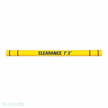 GRAINGER APPROVED Clearance Bar 5 O.D. 96 L Yellow/Red, 53KA25