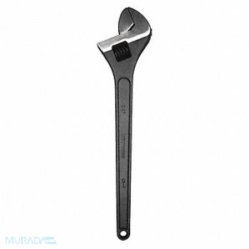 WESTWARD Adj. Wrench Steel Black Phspht 24-3/64, 53KA28