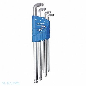 GEDORE HexKeySt L 4 1/64 in to 8 15/16 in, 53PH16