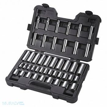 WESTWARD Socket Set 1/2 in Drive Size 44 Pieces, 53PN54