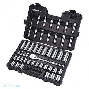 WESTWARD Socket Set Chrm 10 mm to 32 mm 12Pt, 53PN55
