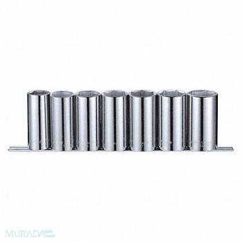 WESTWARD Skt St Chrm 3/16-9/16 in 6Pt, 53PN60