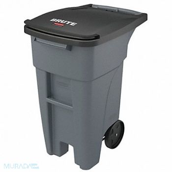 RUBBERMAID COMMERCIAL PRODUCTS Trash Can Free-Standing Roll Out 32 gal., 53PY25