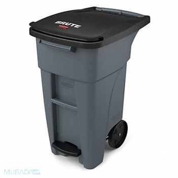RUBBERMAID COMMERCIAL PRODUCTS Trash Can Free-Standing Roll Out 32 gal., 53PY27
