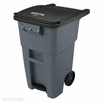 RUBBERMAID COMMERCIAL PRODUCTS Trash Can Free-Standing Roll Out 50 gal., 53PY33