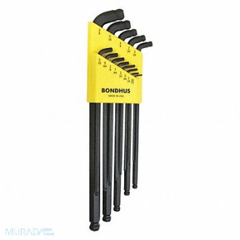 BONDHUS HexKeySt L 3 5/32 to 7 27/32, 53PZ20