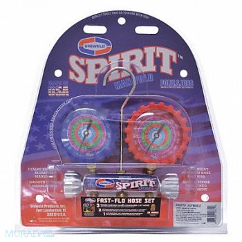 UNIWELD Mechanical Manifold Gauge Set 2 Valves, 53RJ54