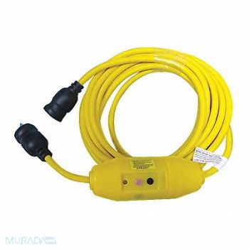 POWER FIRST Line Cord GFCI 25ft 20A Yel 125V, 53TY61