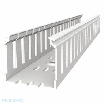 THOMAS BETTS Wiring Duct Wide Slot Wall White 6 ft L, 53UJ09