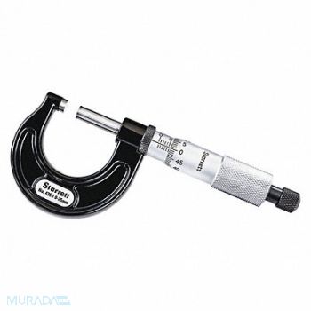 STARRETT Outside Micrometer 0 to 25mm Range, 53VD01