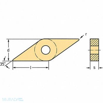 WALTER VALENITE Diamond Turning Insert VNMG Carbide, 53VK26