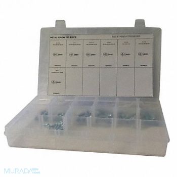 GRAINGER APPROVED Tapping Screw Assortment std. 82 pcs., 53WR21