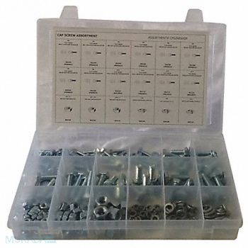 GRAINGER APPROVED HexHeadCap Screw Asrtmnt No ofPieces 225, 53WR32