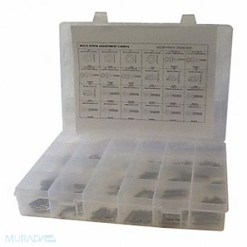 GRAINGER APPROVED Fastener Assort Phillips/Slotted 1180pcs, 53WR36