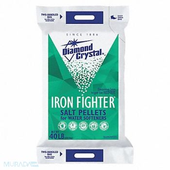 DIAMOND CRYSTAL Water Softener Salt 40 lb Crystals, 53WX15