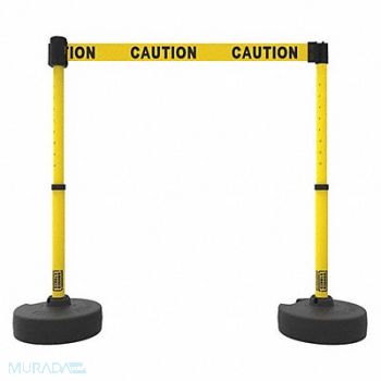 BANNER STAKES PLUS Barrier Set X2 Dbl-Sided Caution Yw, 53XW01