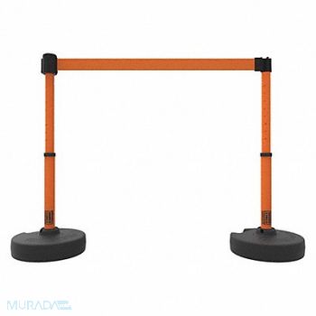 BANNER STAKES PLUS Barrier Set X2 Blank Orange Banner, 53XW21
