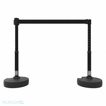 BANNER STAKES PLUS Barrier Set X2 Blank Black Banner, 53XW22