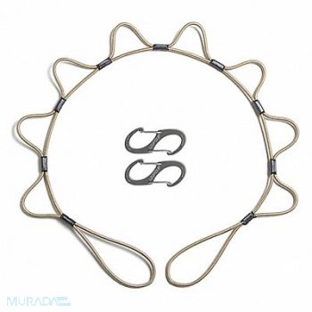 ABILITY ONE Bungee Cord 60 L End Type Hook and Loop, 53YH84