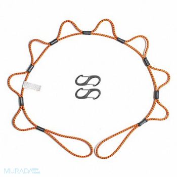 ABILITY ONE Bungee Cord 60 L End Type Hook and Loop, 53YH92