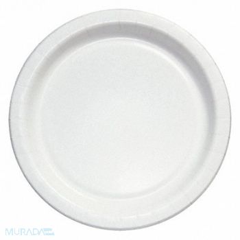 ABILITY ONE Disposable Paper Plate 7 in White PK1000, 53YJ32