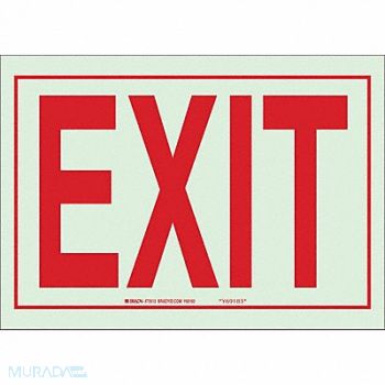 BRADY Exit Sign 7X10 R/WHT Exit ENG Text, 546G18