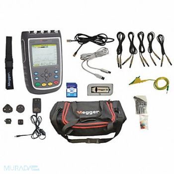 MEGGER Power Quality Analyzer 3 Phase 60 Hz, 54DF04