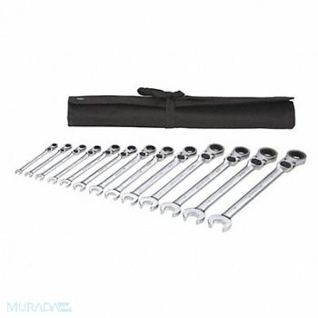 WESTWARD Combo Wrench St Steel Fll Plish Flexible, 54DG28