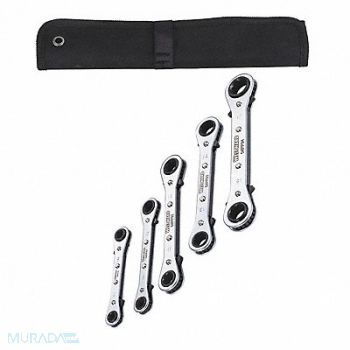 WESTWARD Box End Wrench Set Fll Plsh Stndrd Metrc, 54DG39