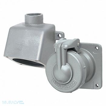 HUBBELL Pn Slv Rec Gray 30 A 3Pl Three, 54DG42