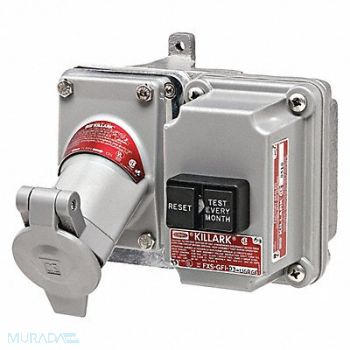 HUBBELL GFCI Receptacle 2Gng 20 A Alum 5-20R, 54DG61