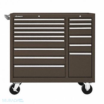 KENNEDY Rolling Tool Cabinet Brown Heavy Duty, 54DM83