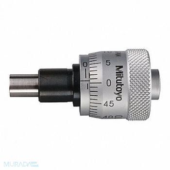 MITUTOYO Micrometer Head 0 to 6.5mm Range Steel, 54GE46