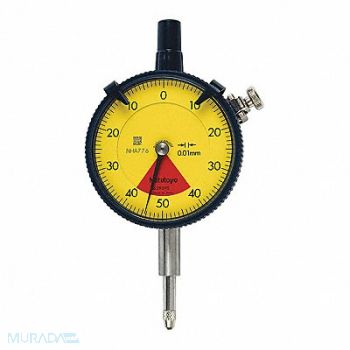 MITUTOYO Dial Indicator 0 to 0.8mm Range White, 54GE68