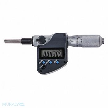 MITUTOYO Digital Micrometer Head Steel IP65, 54GE76